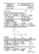 Đề kiểm tra học kỳ I môn Hóa học Lớp 11 - Mã đề 322 - Năm học 2018-2019 - Sở giáo dục và đào tạo Quảng Nam